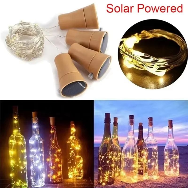 AT02-Set Of 10 Solar LED Fairy - Decor Lighting Cork 评论和价格
