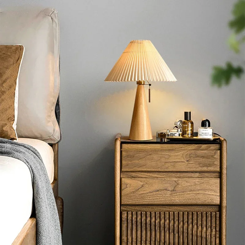 Retro Pleated Table Lamp Nordi - Lighting Decor Bedroom 评论和价格