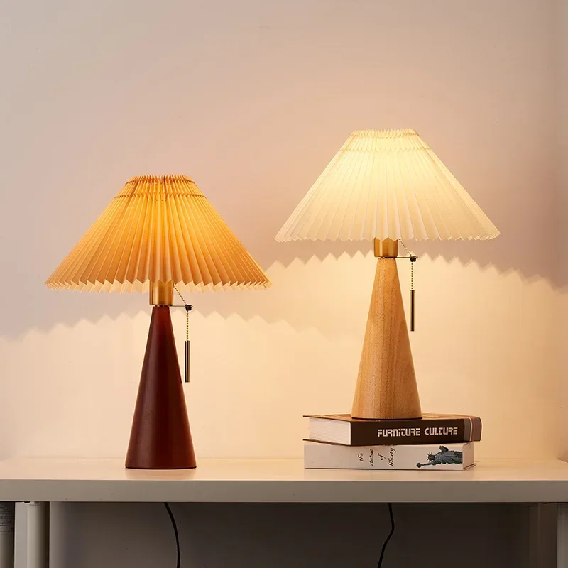 Retro Pleated Table Lamp Nordi - Lighting Decor Bedroom 评论和价格