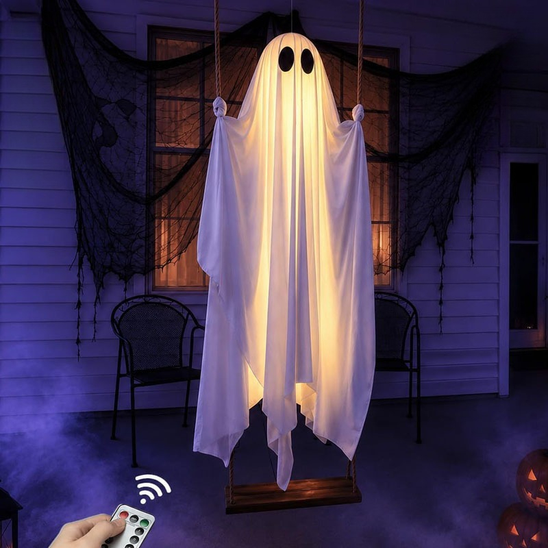 Hanging Swing Ghost Halloween  - Lighting Tree Decor 评论和价格