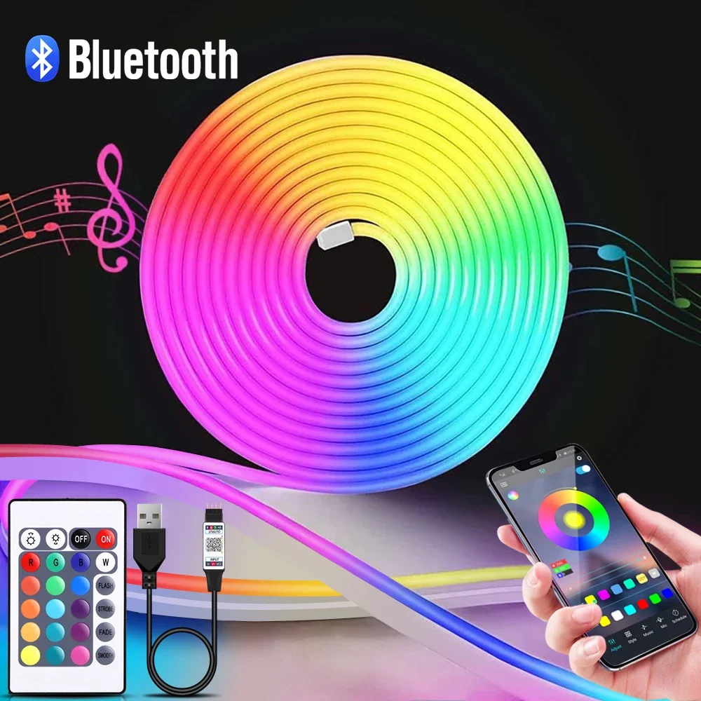 1-5m RGB LED Neon Strip Light  - Lighting Decoration Ideas 评论和价格