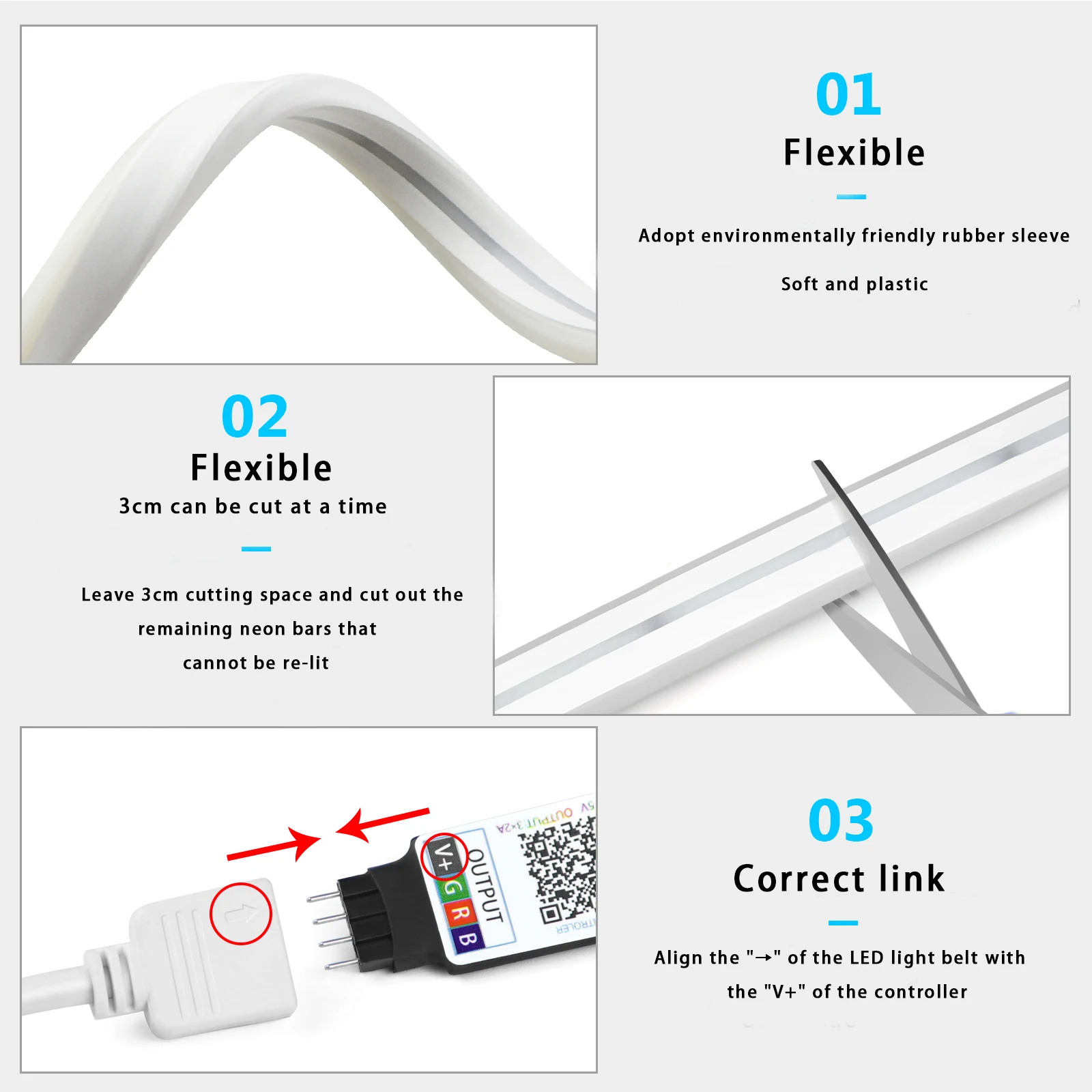 1-5m RGB LED Neon Strip Light  - Lighting Decoration Ideas 评论和价格